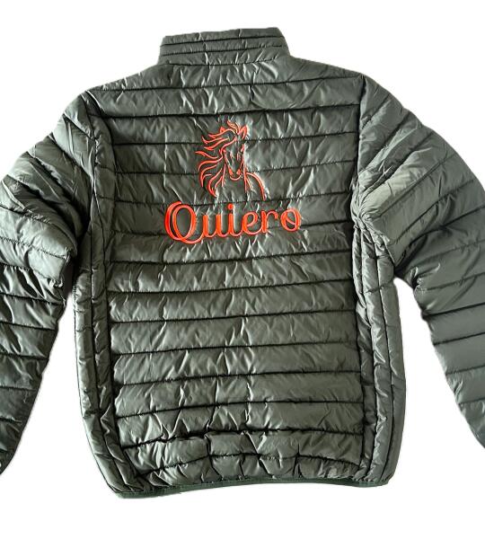 Winterjas met paardenlijntekening &amp; tekst