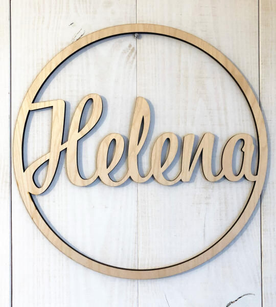 Houten naamcirkel 6 mm – stevige decoratie met diepte