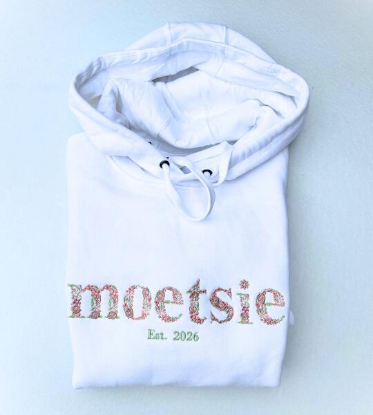 Hoodie bloemenletters