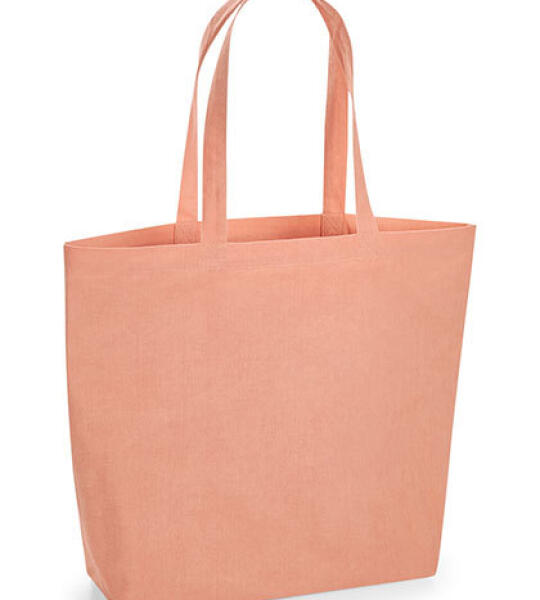 Grote Schoudertas 'Organic Natural Dyed Maxi' – 100% Biokatoen met Borduring