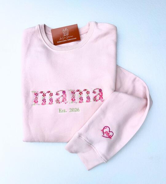 Sweater bloemenletters