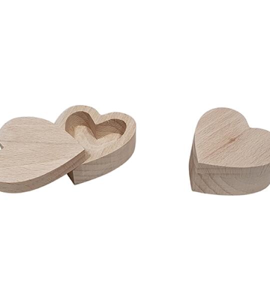 Houten hartvormig kistje – beukenhout met lasergravure