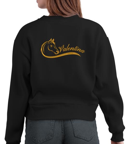 Sweat avec cheval en ligne élégante