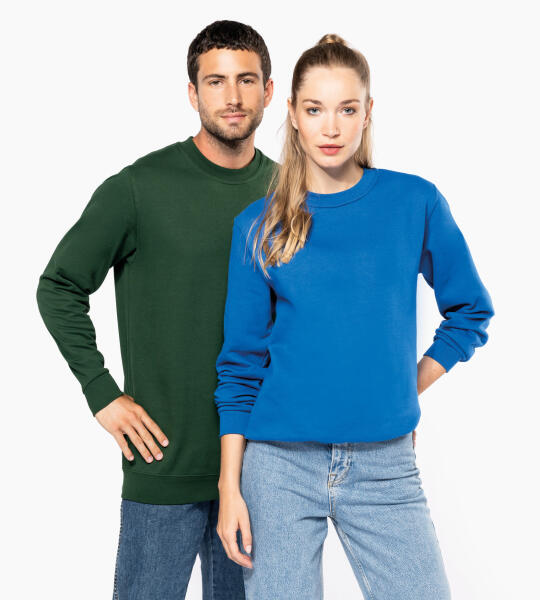 Sweat-shirt recyclé col rond unisexe