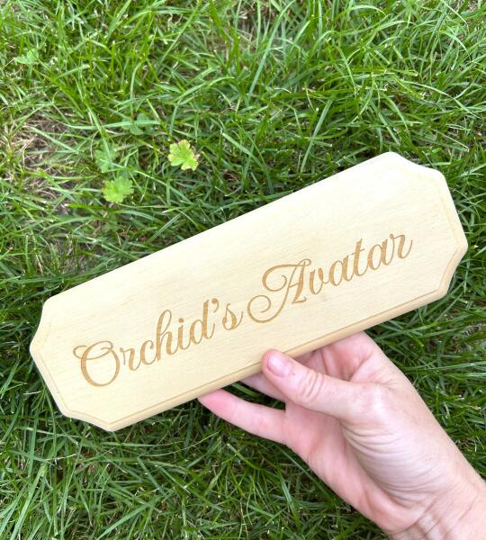 Gepersonaliseerd houten naambordje
