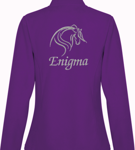 Dames fleecevest met paardenlijntekening