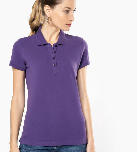 Polo piqué manches courtes femme