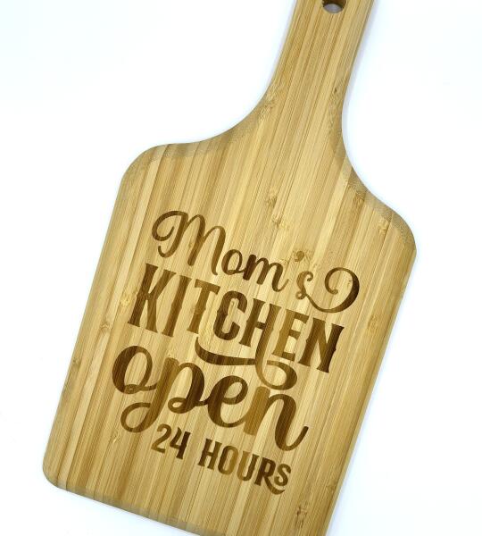 Bamboo snijplank 'mom's kitchen'