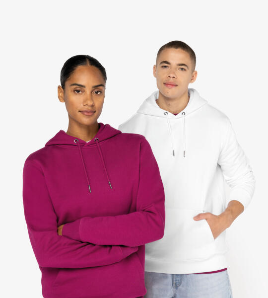 Ecologische uniseks sweater met capuchon