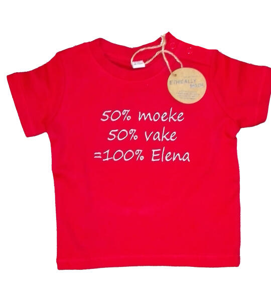 Biologisch baby T-shirt met borduring