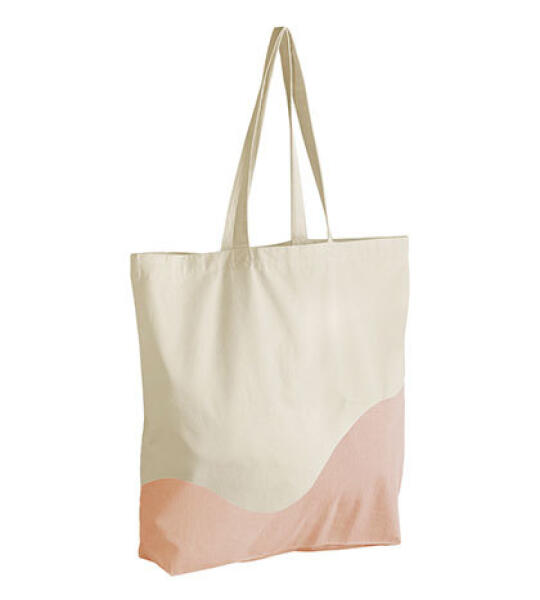Organic Maxi Bag – Golfprint & Biologisch Katoen – Borduring op Voorzijde