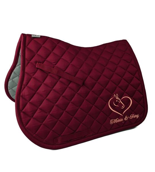 Zadeldoek met Paardenhoofdje in Hartvorm