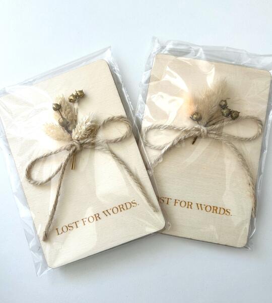 Houten kaart Lost for words