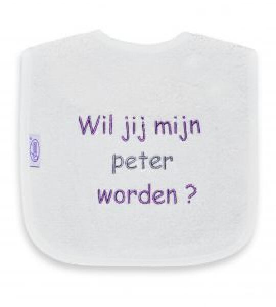Slabbetje 'Wil jij mijn peter worden?'