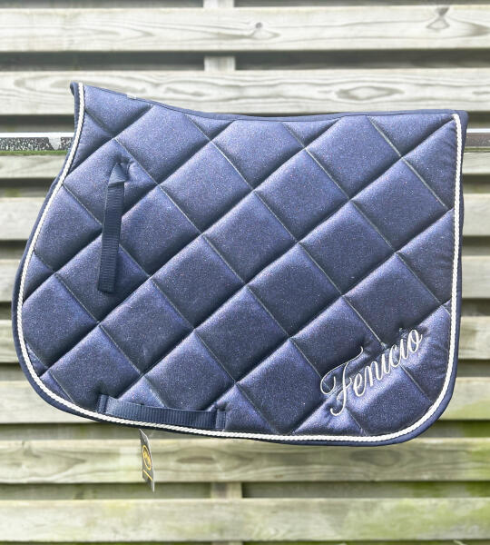 Tapis de Selle à Paillettes avec Nom