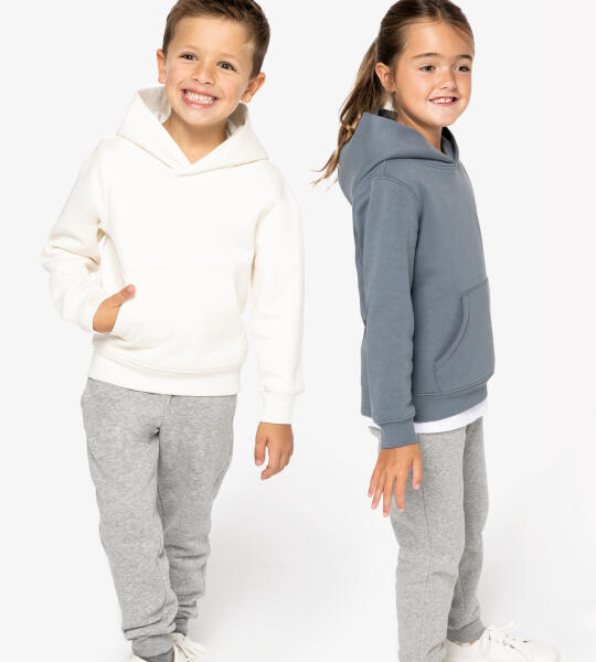 Ecologische Kinderhoodie – Premium sweater van biokatoen met gepersonaliseerde borduring