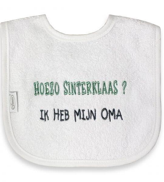Slabbetje 'Hoezo Sinterklaas? Ik heb mijn oma