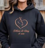 Hoodie met Paardenhoofdje in hartvorm