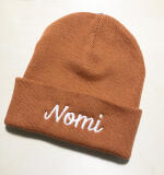 Gebreide beanie met omslag