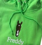 Hoodie met gepersonaliseerd paardenhoofdje & naam
