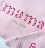 Sweater bloemenletters