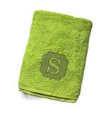 Drap de bain avec monogramme style embossé
