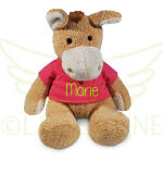 Knuffel Paard met gepersonaliseerd T-shirtje (grote maat)
