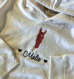 Kinderhoodie met gepersonaliseerd paardenhoofdje & naam/tekst