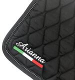 Tapis de selle avec nom & drapeau du pays