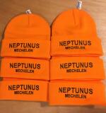 Gebreide beanie met omslag