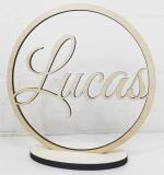 Houten naamcirkel 6 mm – stevige decoratie met diepte