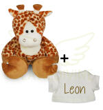 Knuffel Giraf met gepersonaliseerd T-shirtje (grote maat)