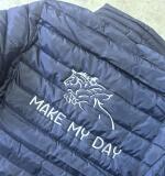 Veste d’hiver femme cheval brodé & texte