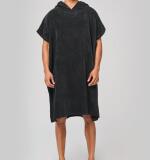 Uniseks poncho met capuchon van badstof