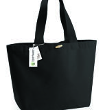 XL Biologische Canvas Draagtas – Met Houten Knevelsluiting