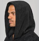 Uniseks poncho met capuchon van badstof