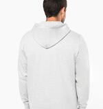 Gerecycled sweater met rits en capuchon uniseks