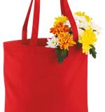 Shopper tas met lange hengsels – sterk katoen, geborduurd