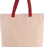 Gepersonaliseerde canvas shopper met plooi en contrasterende hengsels