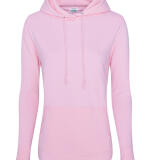 Getailleerde basic dames hoodie – gepersonaliseerd met naam of logo