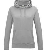 Getailleerde basic dames hoodie – gepersonaliseerd met naam of logo