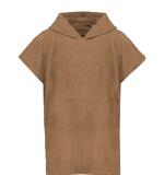 Kinderponcho met capuchon van badstof