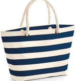 Nautical strandtas – geborduurd met naam – 100% katoen canvas