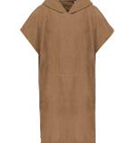 Uniseks poncho met capuchon van badstof