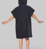 Kinderponcho met capuchon van badstof