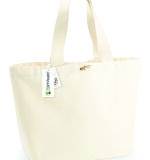 XL Biologische Canvas Draagtas – Met Houten Knevelsluiting