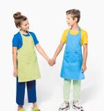 Kinderschort katoen met zak – personaliseerbaar met naam of logo