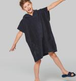 Kinderponcho met capuchon van badstof