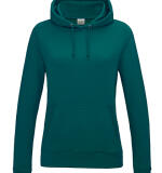 Getailleerde basic dames hoodie – gepersonaliseerd met naam of logo