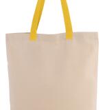 Gepersonaliseerde canvas shopper met plooi en contrasterende hengsels